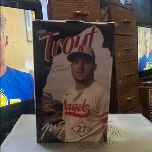 Mike Trout Los Angeles Angels Figurine Box - White & Red